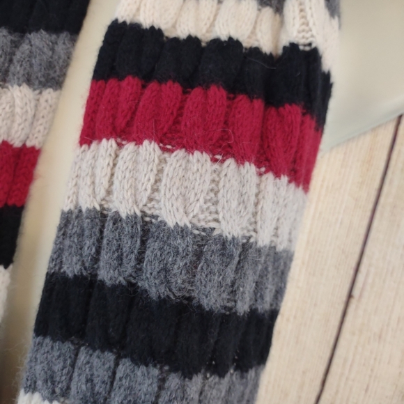 Lauren Ralph Lauren wool rabbit hair cable knit scarve - Picture 7 of 11